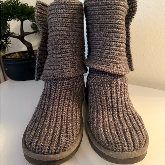 UGG Charcoal Knit Button Boots - Picture 3 of 8